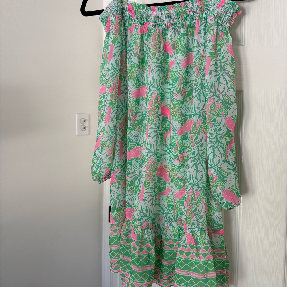 Lily Pulitzer off the shoulder coverup